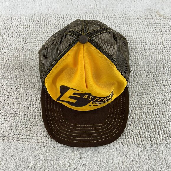 VINTAGE EASTERN HYDRAULIC MACHINE MESH SNAPBACK TRUCKER HAT OSFA TWO TONE CAP - Picture 2 of 7